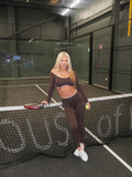 BROWN SERENA TWIN SET